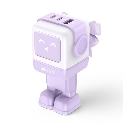 Incarcator Retea UGREEN CD361 Uno, 65W, 3.25A, 1 x USB-A - 2 x USB-C, Mov