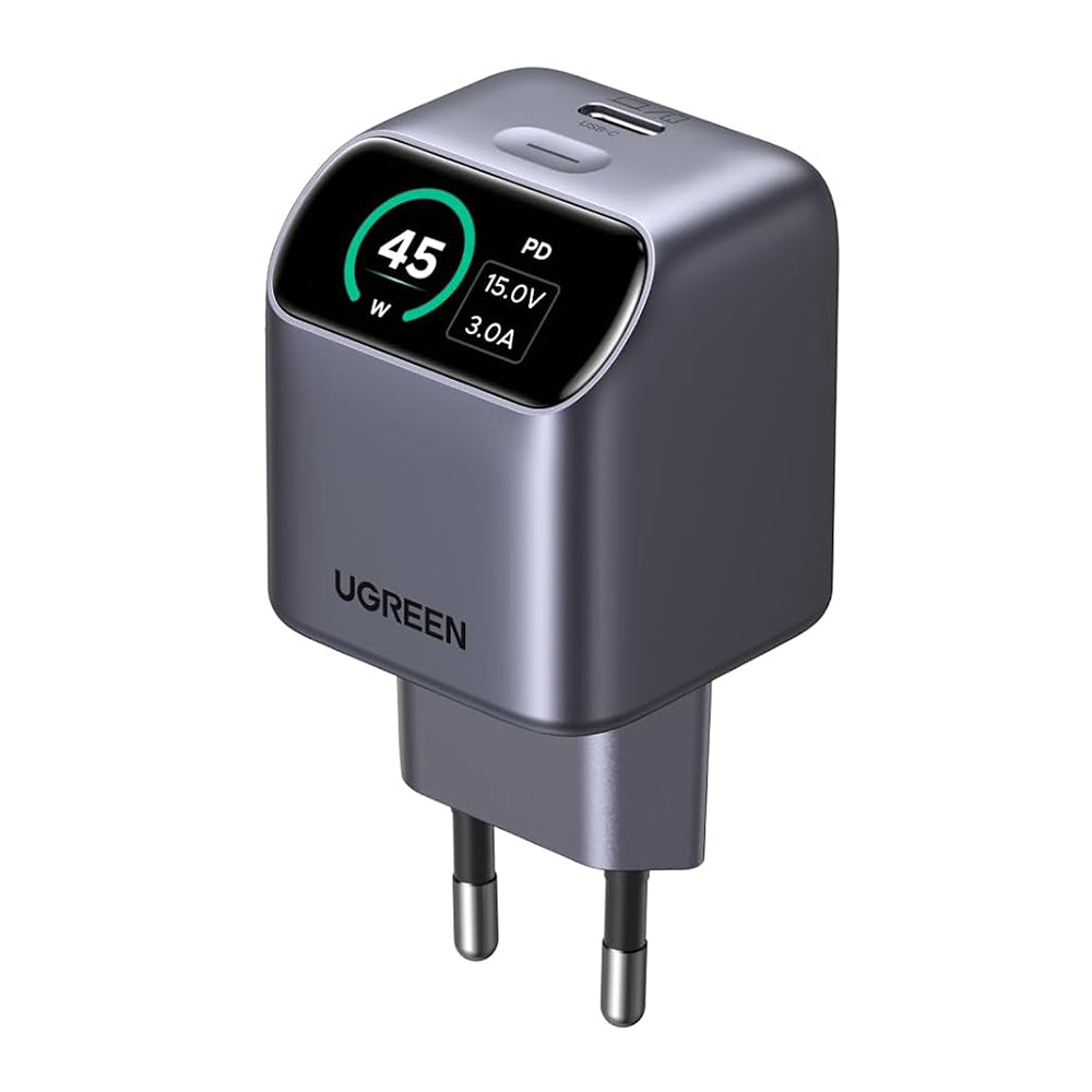 Incarcator Retea UGREEN Nexode Pro X740 (25419B) Display, 45W, 3A, 1 x USB-C, Gri