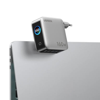 Incarcator Retea UGREEN Nexode Pro X774 (65637B) Display, 160W, 5A, 1 x USB-A - 4 x USB-C, Gri