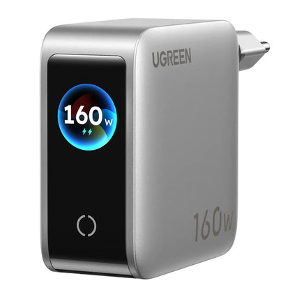 Incarcator Retea UGREEN Nexode Pro X774 (65637B) Display, 160W, 5A, 1 x USB-A - 4 x USB-C, Gri