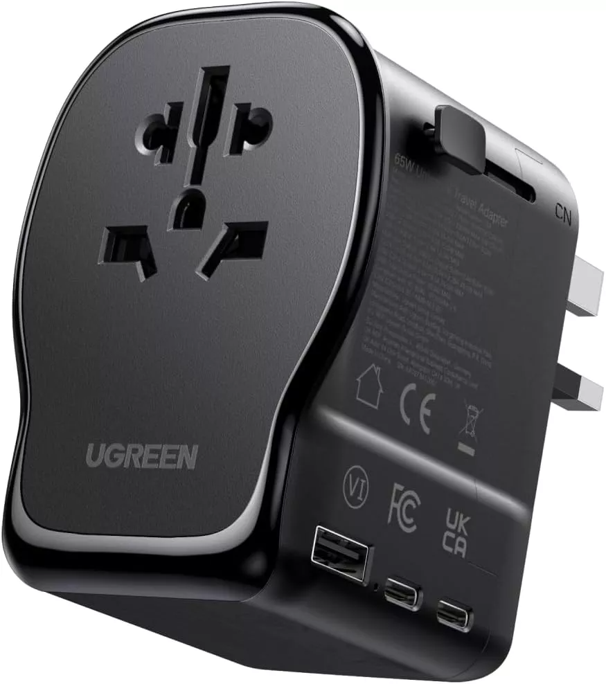 Incarcator Retea UGREEN Travel S550 (55001), 65W, 3.25A, 1 x USB-A - 2 x USB-C, Negru