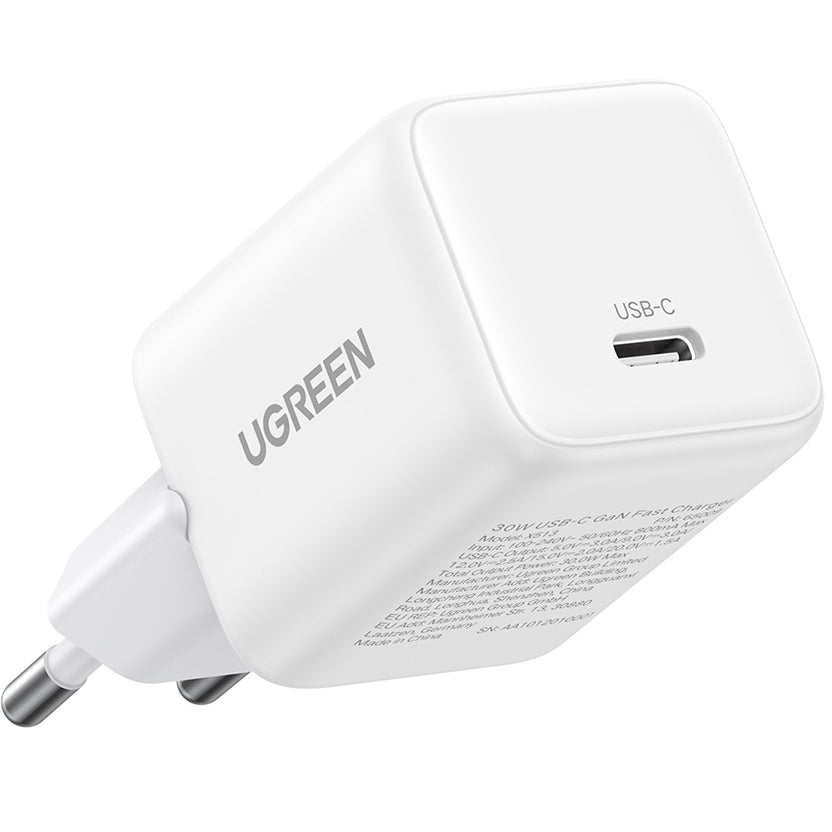 Incarcator Retea UGREEN X513, 30W, 3A, 1 x USB-C, Alb