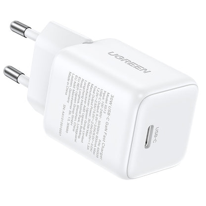 Incarcator Retea UGREEN X513, 30W, 3A, 1 x USB-C, Alb