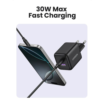 Incarcator Retea UGREEN X516, 30W, 3A, 1 x USB-A - 1 x USB-C, Alb