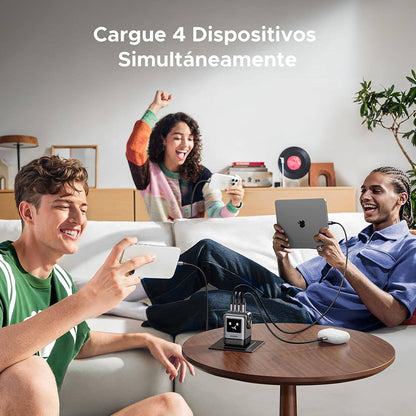 Incarcator Retea UGREEN X688 Uno, 100W, 5A, 1 x USB-A - 3 x USB-C, Negru