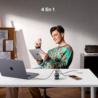 Incarcator Retea UGREEN X688 Uno, 100W, 5A, 1 x USB-A - 3 x USB-C, Negru