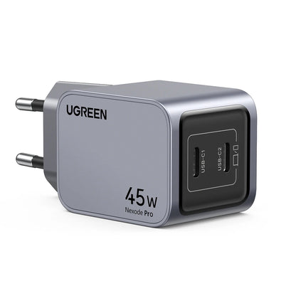 Incarcator Retea UGREEN X707 Nexode Pro, 45W, 3A, 2 x USB-C, Gri