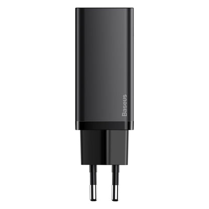 Incarcator Retea Baseus GaN2 Lite, 65W, 3A, 1 x USB-A - 1 x USB-C, Negru  CCGAN2L-B01