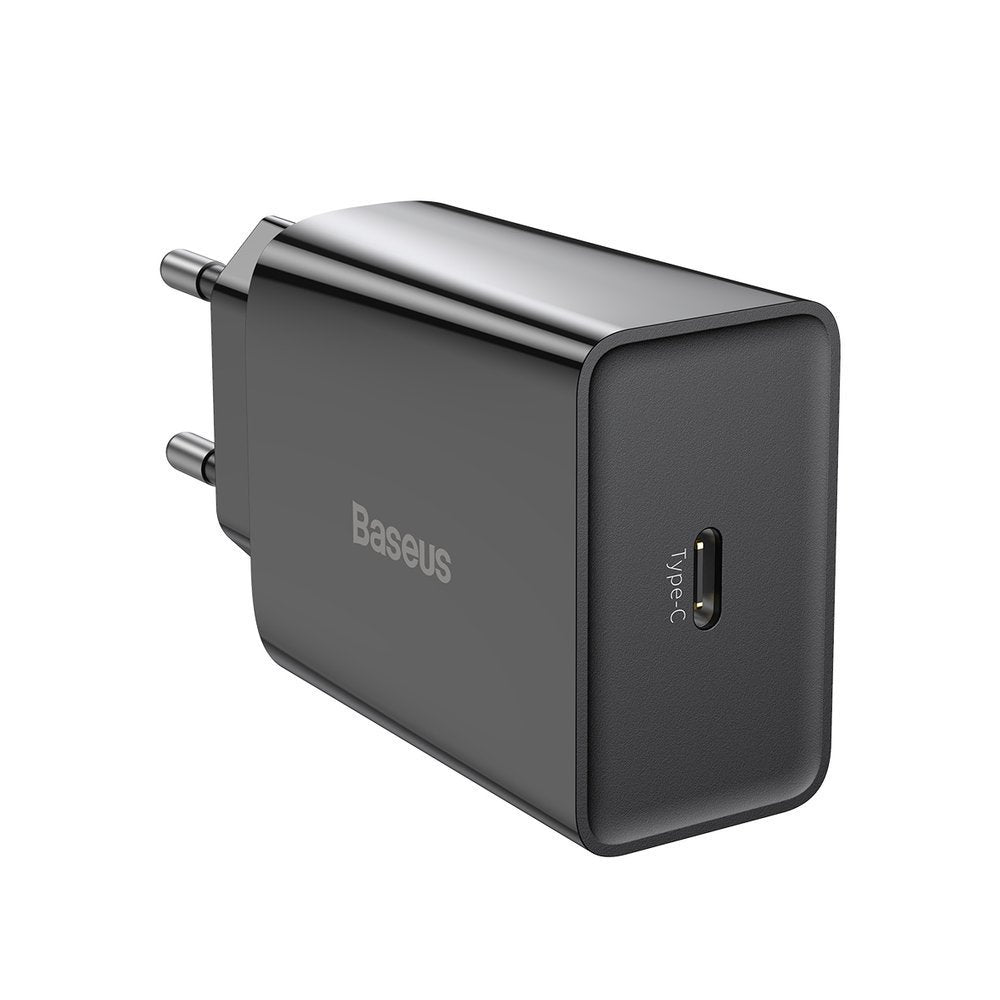 Szybka ładowarka sieciowa Baseus, 20 W, 3 A, 1 x USB-C, czarna CCFS-SN01 