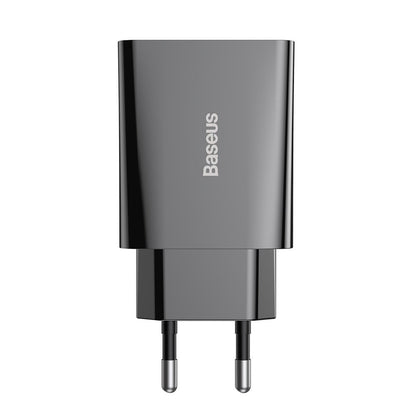 Szybka ładowarka sieciowa Baseus, 20 W, 3 A, 1 x USB-C, czarna CCFS-SN01 