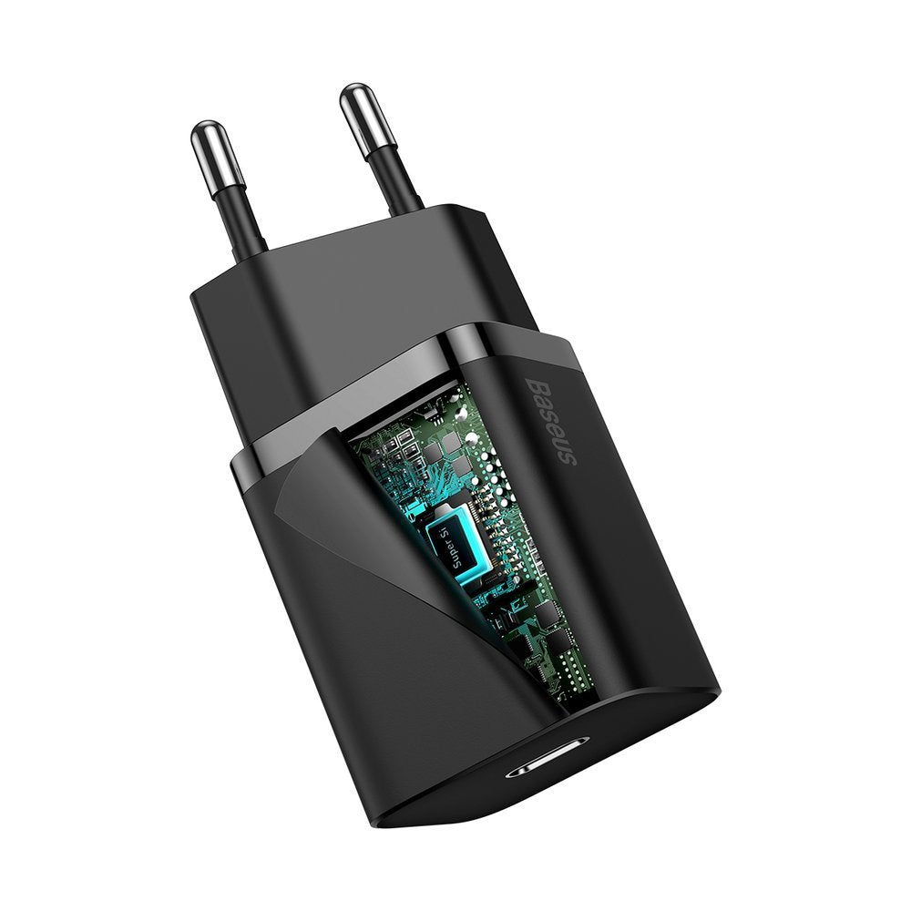 Ładowarka sieciowa Baseus Super Si, 20 W, 3 A, 1 x USB-C, czarna CCSUP-B01