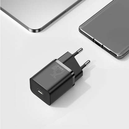 Incarcator Retea Baseus Super Si, 25W, 3A, 1 x USB-C, Negru CCSP020101