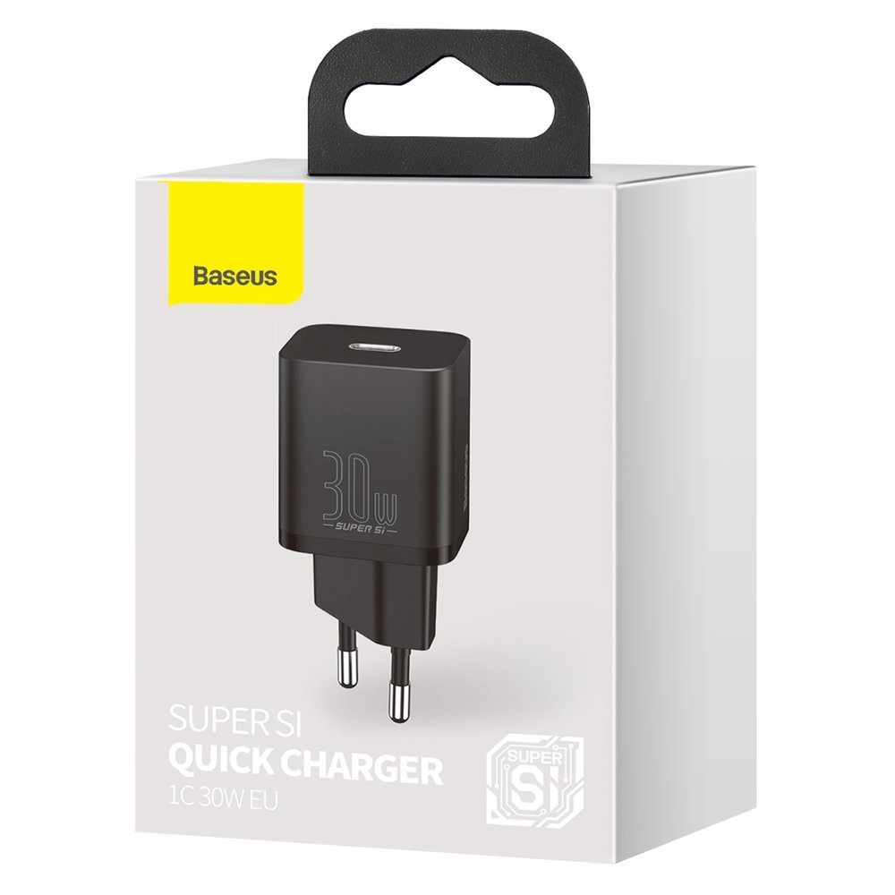 Ładowarka sieciowa Baseus Super Si, 30 W, 3 A, 1 x USB-C, czarna CCSUP-J01 