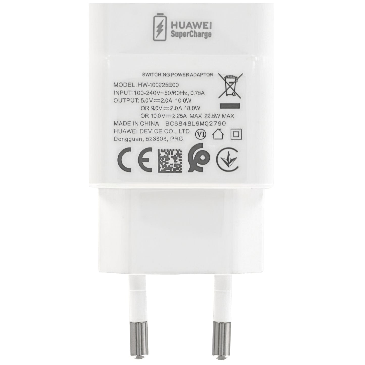 Ładowarka sieciowa Huawei CP404 HW-100225E00, 22,5 W, 2,25 A, 1 x USB-A, biała 02221268