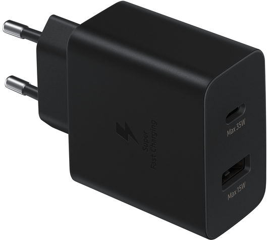 Incarcator Retea Samsung, 35W, 3A, 1 x USB-A - 1 x USB-C, Negru EP-TA220NBEGEU