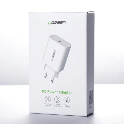 Incarcator Retea UGREEN CD137, 18W, 3A, 1 x USB-C, Alb
