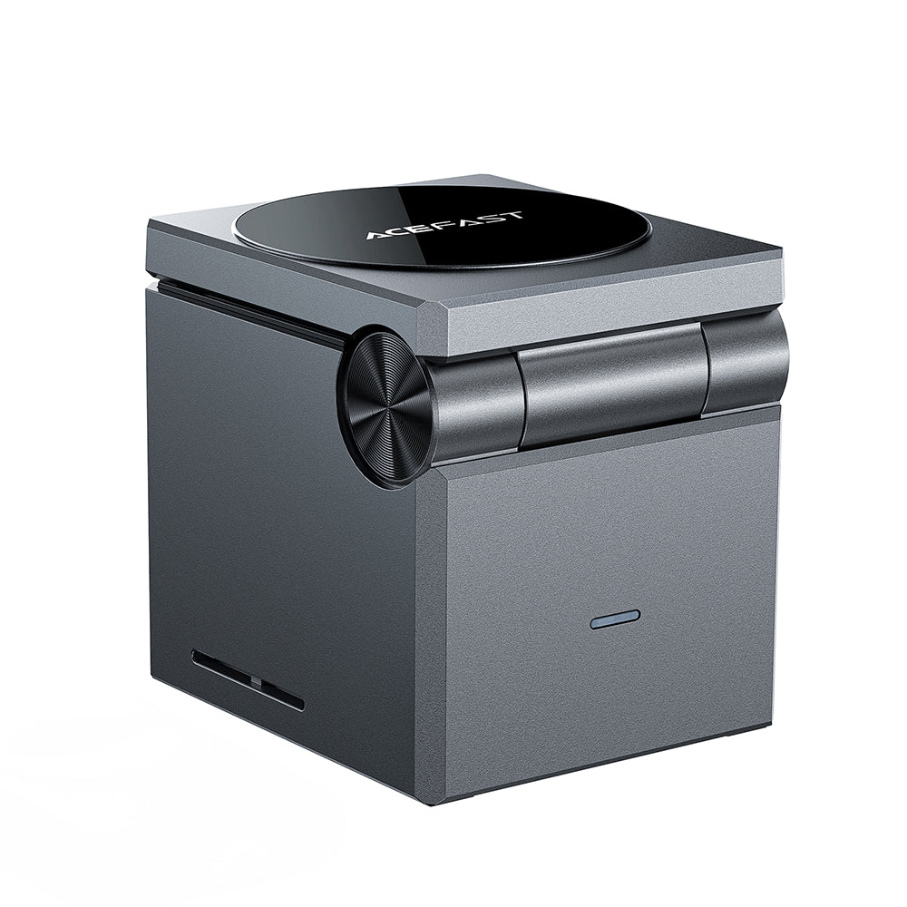 Incarcator Retea Wireless Acefast E18 Rubik's Cube 3in1, 23W, 1.67A, Gri