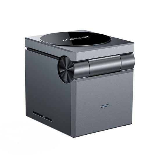 Incarcator Retea Wireless Acefast E18 Rubik's Cube 3in1, 23W, 1.67A, Gri