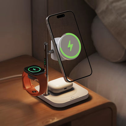 Incarcator Retea Wireless Acefast E39 3in1, 32.5W, Alb
