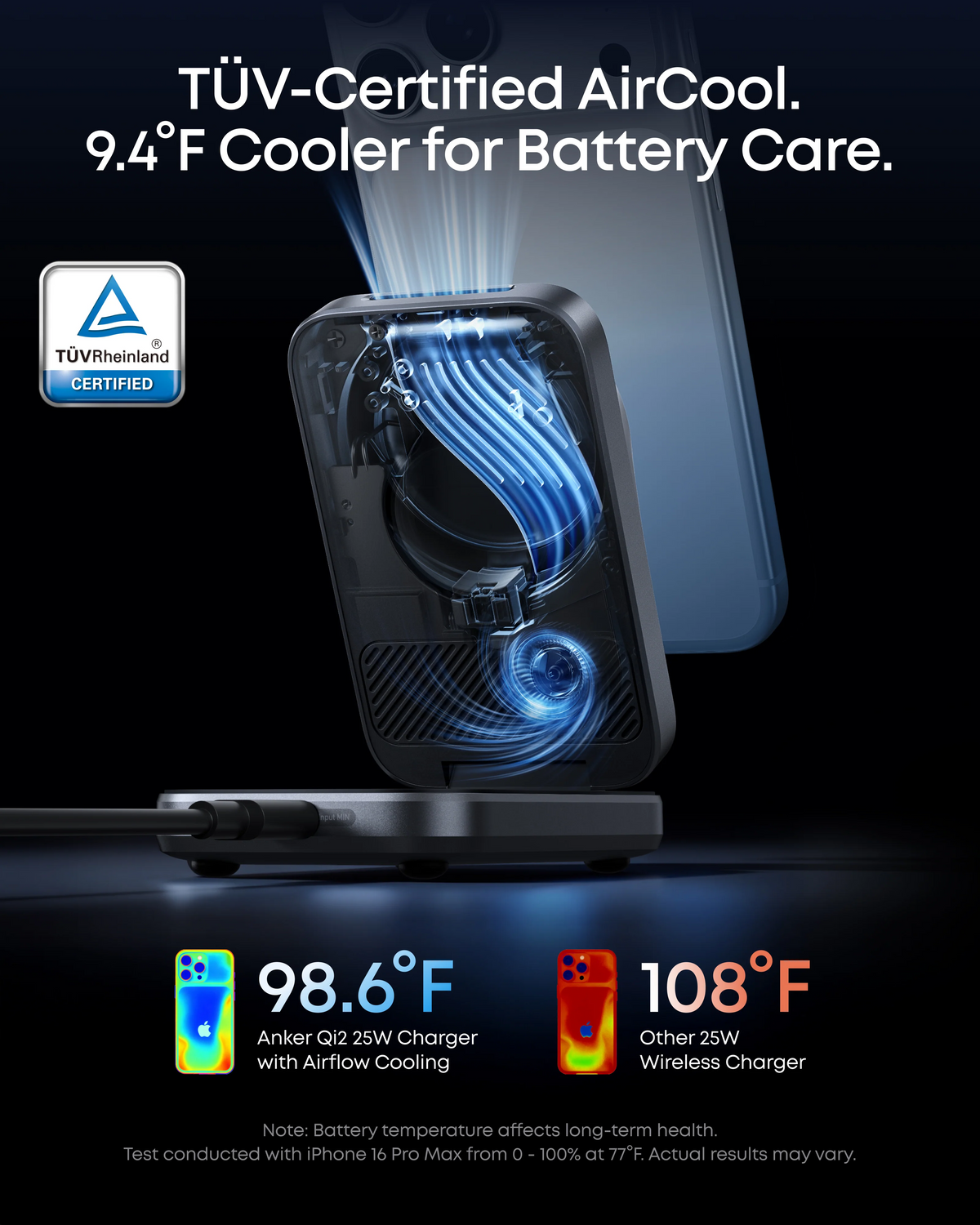 Incarcator Retea Wireless Anker Prime MagGo 3in1, 25W, Negru A25N1