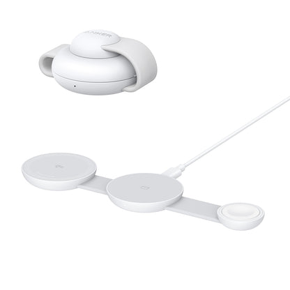 Incarcator Retea Wireless Anker MagGo 3in1, 15W, 1.67A, Alb B25M8H21