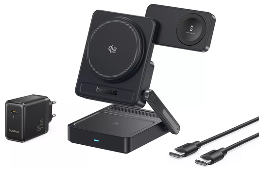 Incarcator Retea Wireless Baseus PicoGo AF21 3in1, 35W, Negru E0205401