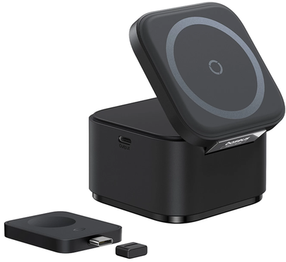 Incarcator Retea Wireless USB-C Baseus MagPro 3in1, 25W, 1 x USB-C, Negru P10264100123-01