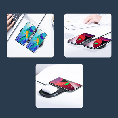 Incarcator Retea Wireless Baseus Simple 2in1, 15W, 1.67A, Transparent WXJK-A01