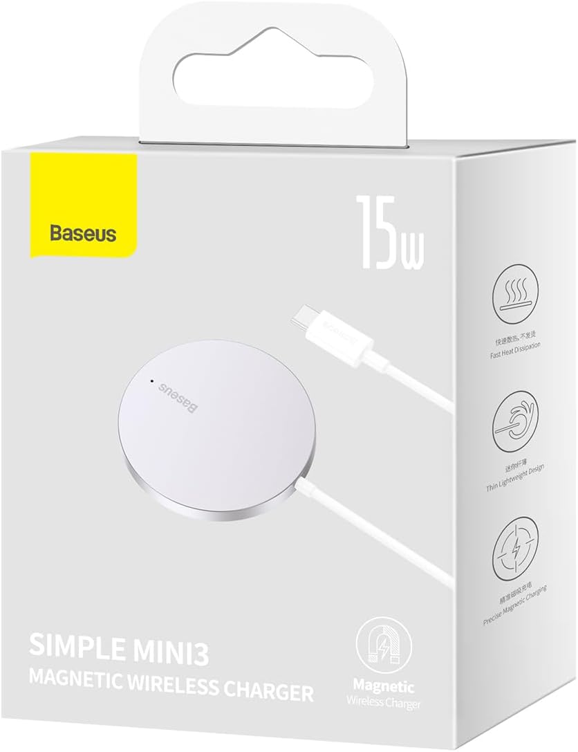 Bezprzewodowa ładowarka sieciowa Baseus Simple Simple Mini 3, 15 W, 1,67 A, srebrna CCJJ040012 