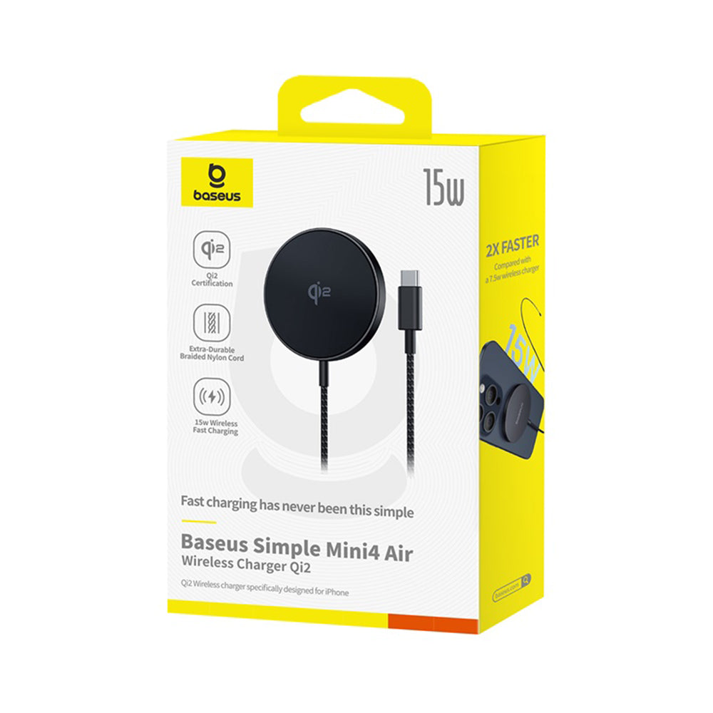 Incarcator Retea Wireless Baseus Simple Mini4 Air, 15W, 1.67A, Negru P10278200111-00