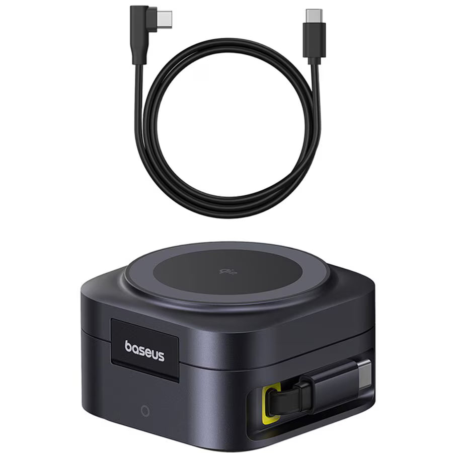 Incarcator Retea Wireless Baseus PicoGo 2in1, 67W, 3A, 1 x USB-C, Negru P10276800123-00