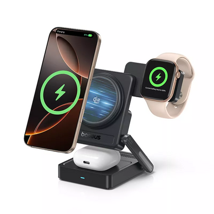 Incarcator Retea Wireless Baseus PicoGo AF21 3in1, 35W, Negru E0205401