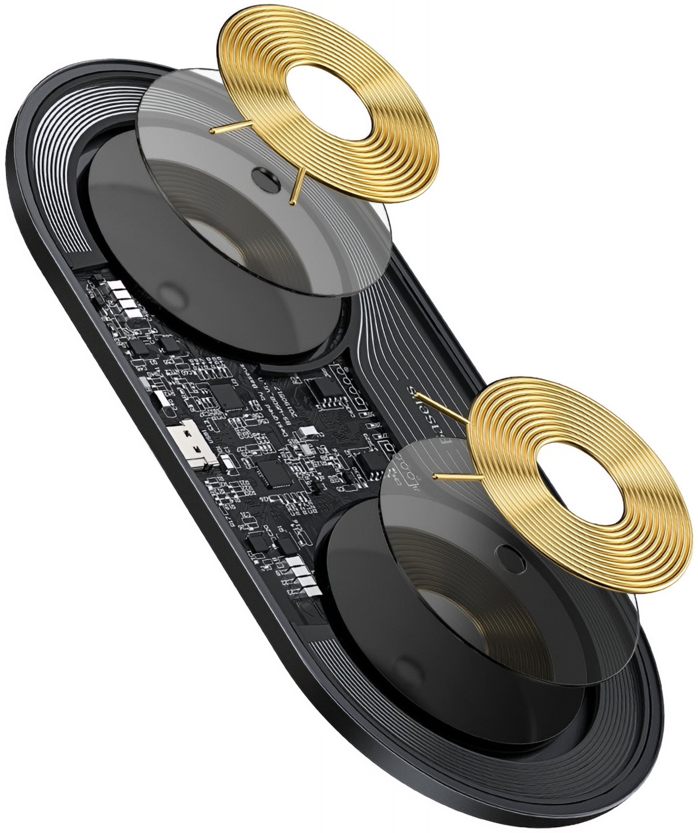 Incarcator Retea Wireless Baseus Simple 2in1, 15W, 1.67A, Transparent WXJK-A01