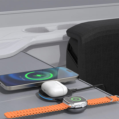 Incarcator Retea Wireless Dudao A11S 3in1, 15W, Negru