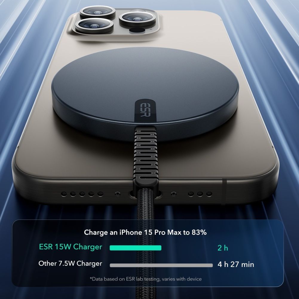 Incarcator Retea Wireless ESR HaloLock, 15W, 1.67A, Negru