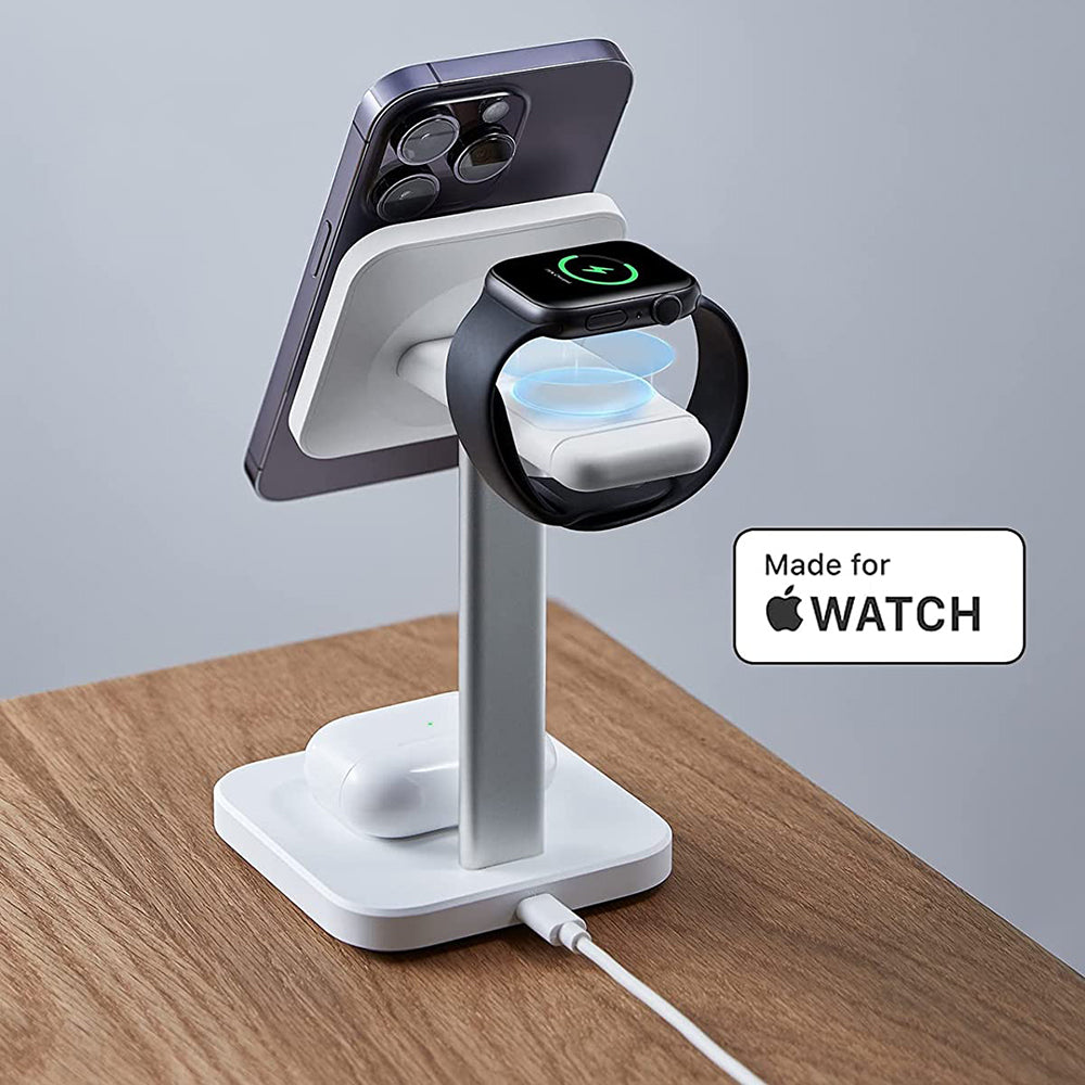 Incarcator Retea Wireless ESR HaloLock 3in1, 15W, 1.67A, Alb