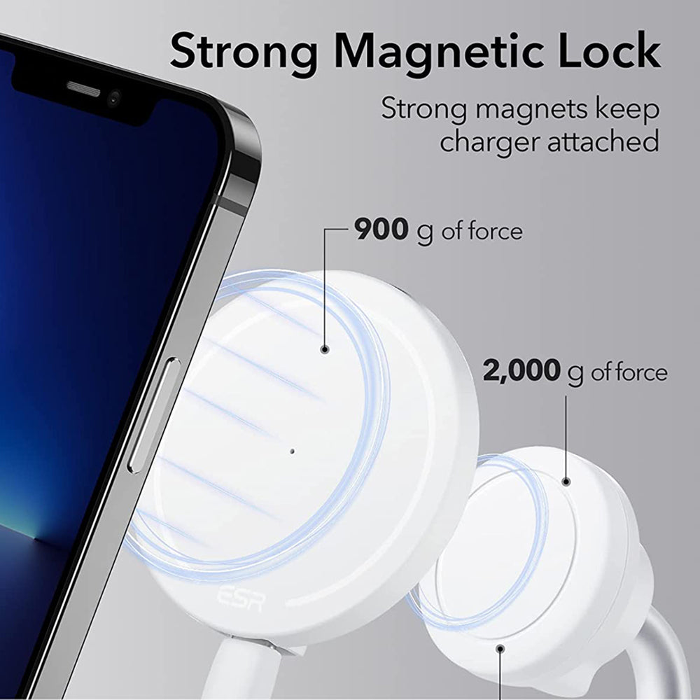 Incarcator Retea Wireless ESR HaloLock Shift, 15W, 1.67A, Alb
