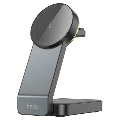 Incarcator Retea Wireless HOCO CQ3 3in1, 15W, 1.67A, Negru