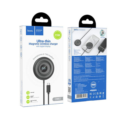 Incarcator Retea Wireless HOCO CW61, 15W, 1.67A, Negru