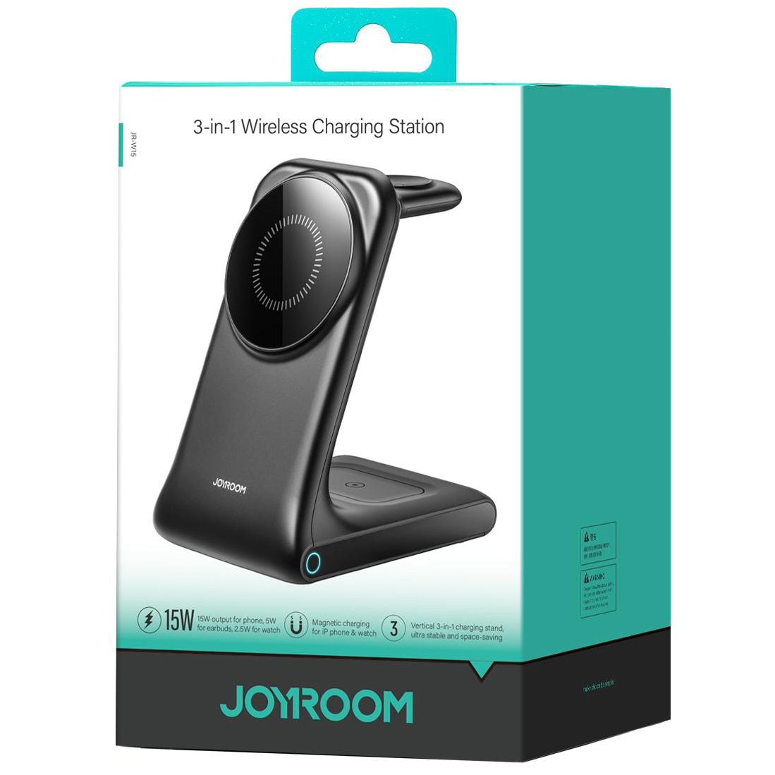 Incarcator Retea Wireless Joyroom JR-W15 3in1, 15W, 1.67A, Negru