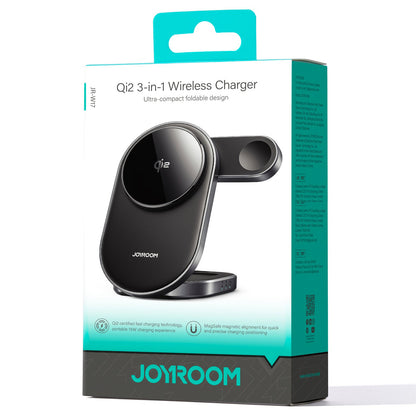 Incarcator Retea Wireless Joyroom JR-W17 3in1, 15W, 1.67A, Negru