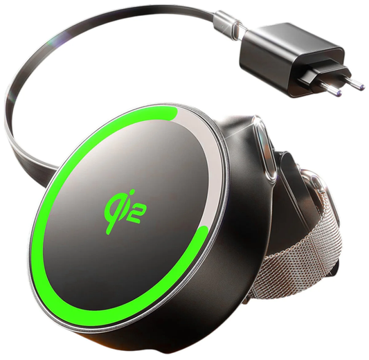 Incarcator Retea Wireless Lisen W602 2in1, 15W, 1.67A, Negru YL0324090008