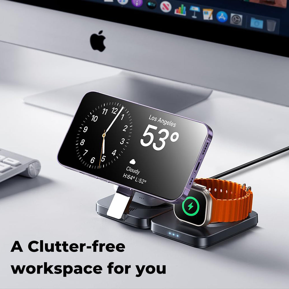 Incarcator Retea Wireless Lisen W103 3in1, 7.5W, 1.1A, Negru YL0324090008