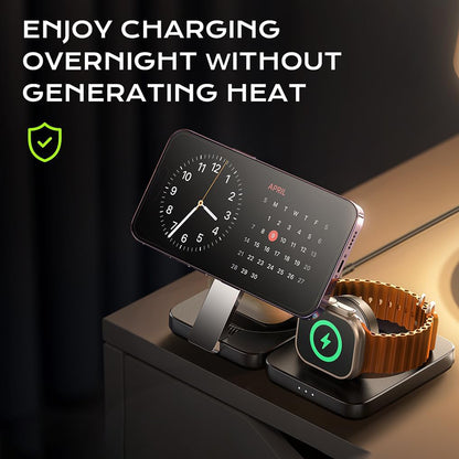 Incarcator Retea Wireless Lisen W103 3in1, 7.5W, 1.1A, Negru YL0324090008