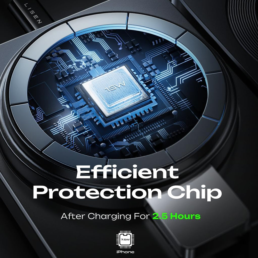 Incarcator Retea Wireless Lisen W103 3in1, 7.5W, 1.1A, Negru YL0324090008