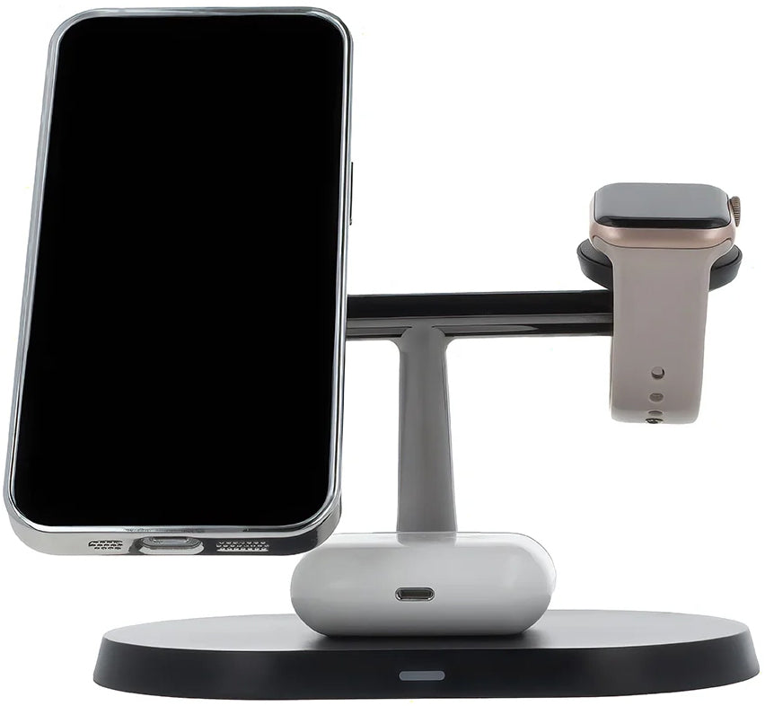 Incarcator Retea Wireless MaXlife MXWC-03 3in1, 15W, 1.67A, Negru