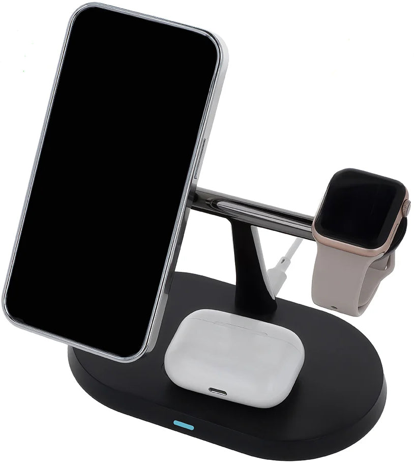 Incarcator Retea Wireless MaXlife MXWC-03 3in1, 15W, 1.67A, Negru