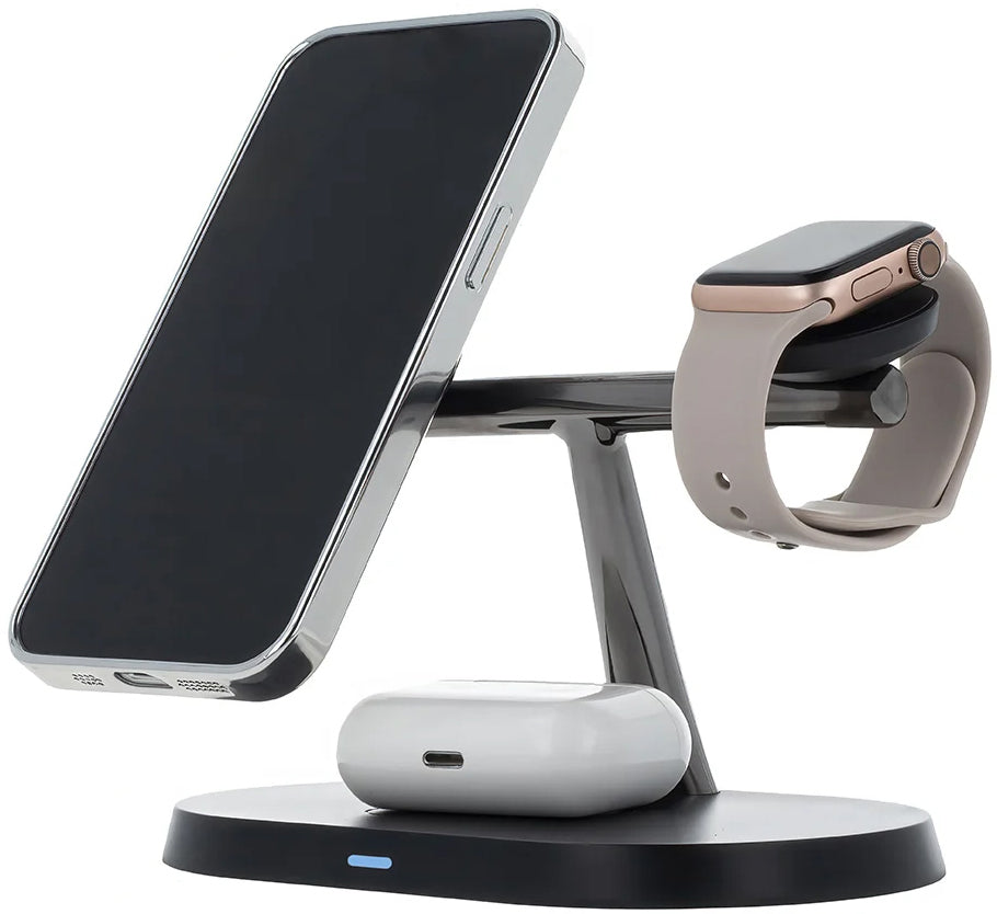 Incarcator Retea Wireless MaXlife MXWC-03 3in1, 15W, 1.67A, Negru