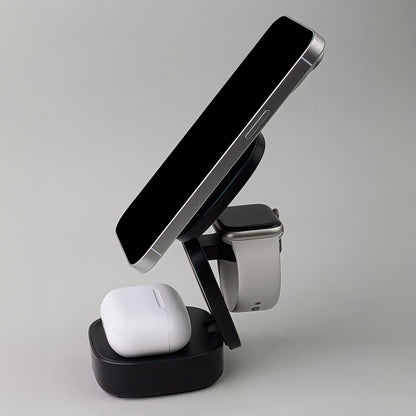 Incarcator Retea Wireless MaXlife MXWC-06 3in1, 15W, 1.67A, Negru