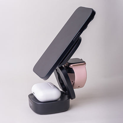 Incarcator Retea Wireless MaXlife MXWC-06 3in1, 15W, 1.67A, Negru